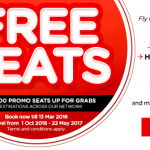 AirAsia Promotions March 2016 | 3 Million FREE Seats !!!