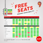 BOOK AIRASIA PROMOTION TICKET - free seats promo availability chart