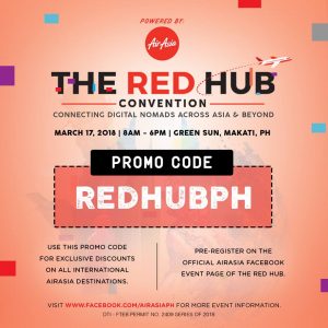 AIRASIA FREE SEATS MARCH 2018 PROMOTION - THE RED HUB EVENT CODE