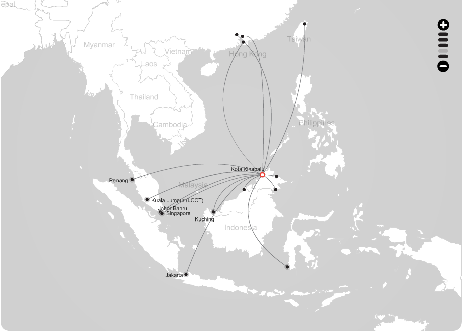 AirAsia popular route from Kota Kinabalu